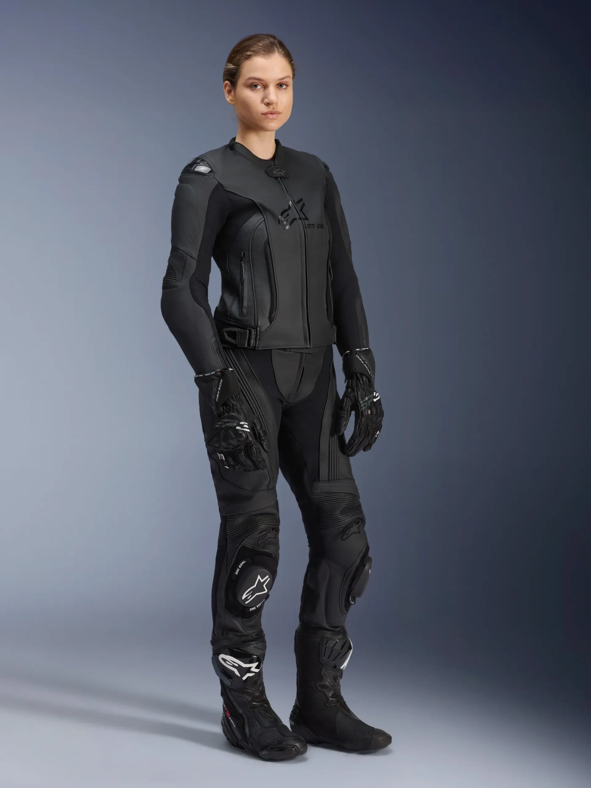 Women Stella GP Plus V4 Leather Jacket