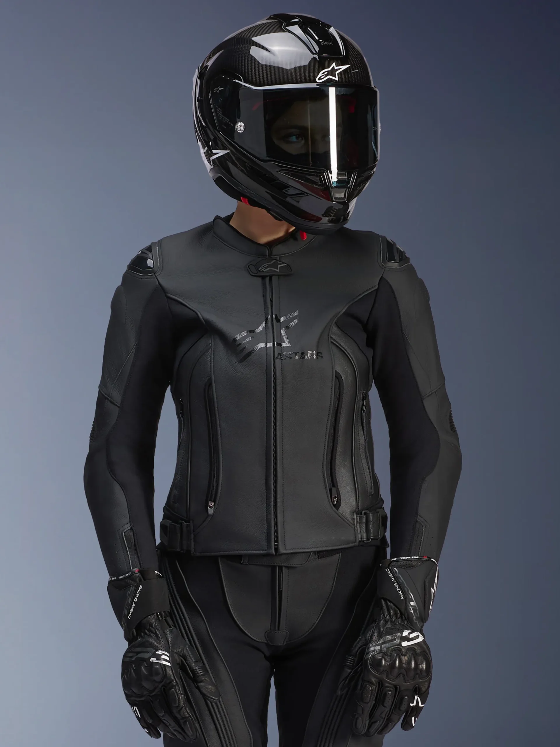Women Stella GP Plus V4 Leather Jacket